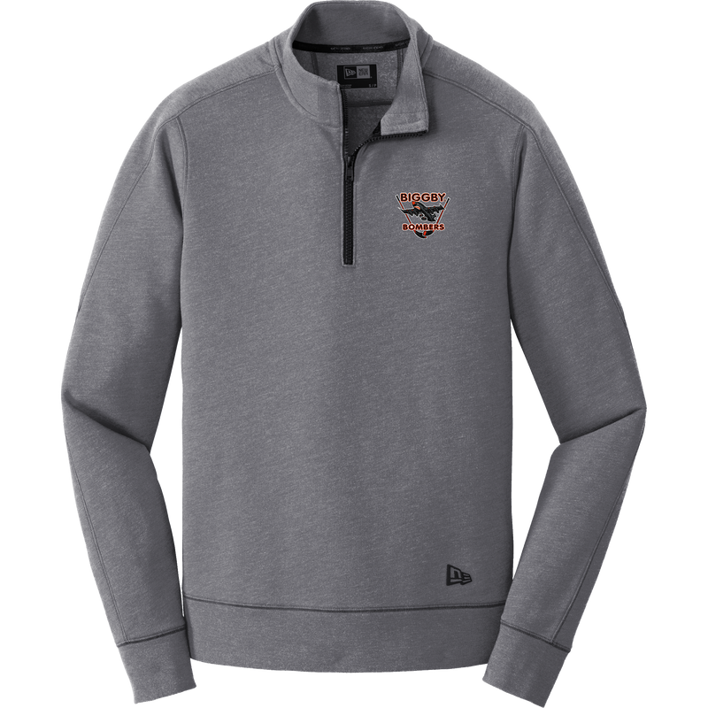 Biggby Bombers New Era Tri-Blend Fleece 1/4-Zip Pullover